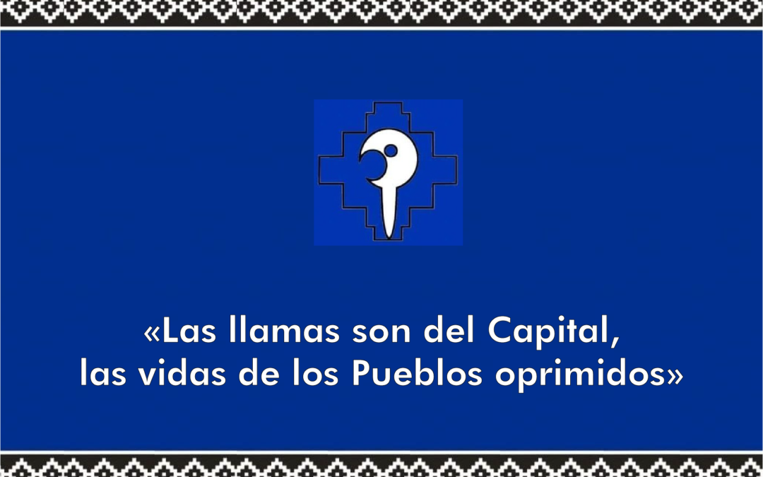 Las llamas son del capital, las vidas de los pueblos oprimidos. Pronunciamiento de la CAM